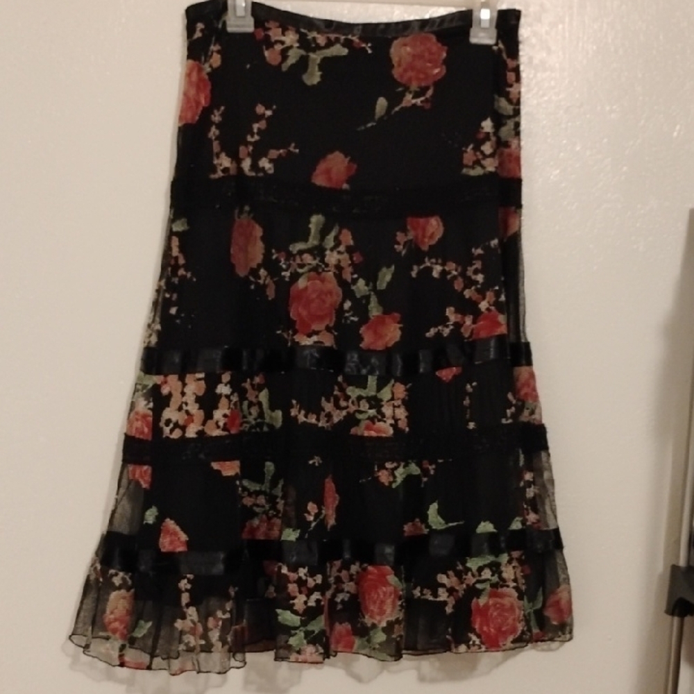 #13 Express Red Tiered Fit and Flare Skirt And Matching Tank Top 4th Pic